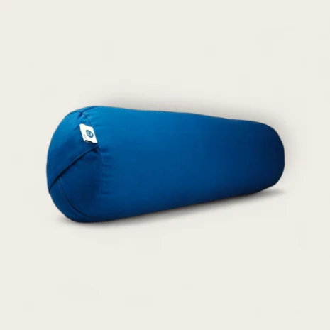 Modern Yogi Cotton Round Yoga Bolster in Blue Color