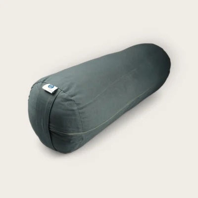 Modern Yogi Cotton Round Yoga Bolster in Grey Color