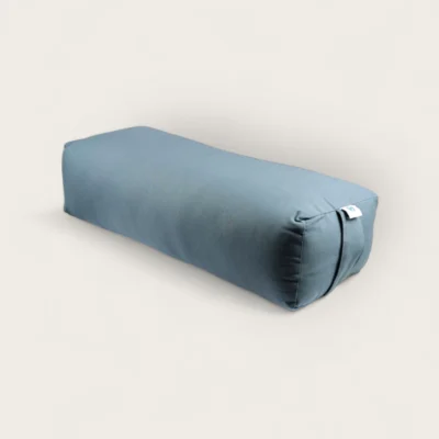 Modern Yogi Cotton Rectangular Yoga Bolster in Grey Color