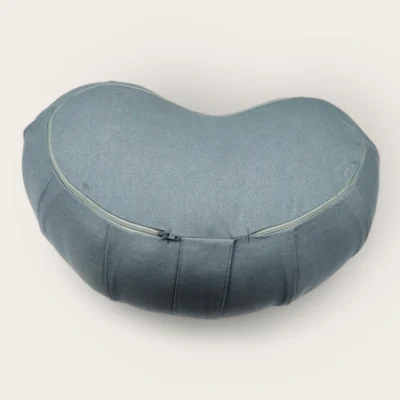 Modern Yogi Cotton Crescent Zafu Cushion in Grey Color