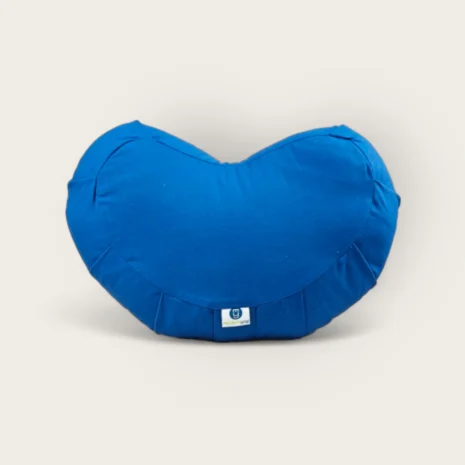 Cotton Yoga accessories | Cotton Yoga Cushions | Crescent Zafu Cushion | Blue