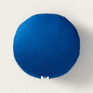 Cotton Yoga accessories | Cotton Yoga Cushions | Round Meditation Cushion | Blue