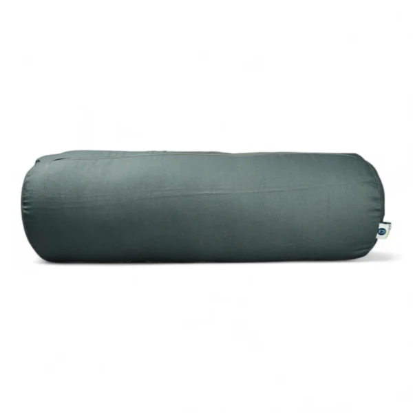 Round Yoga Bolster | Kapok Filled | Color Gray