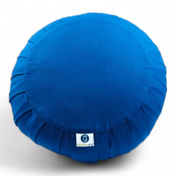 Round Zafu Cushion | Yoga Cushion | Kapok Filled | Color Blue